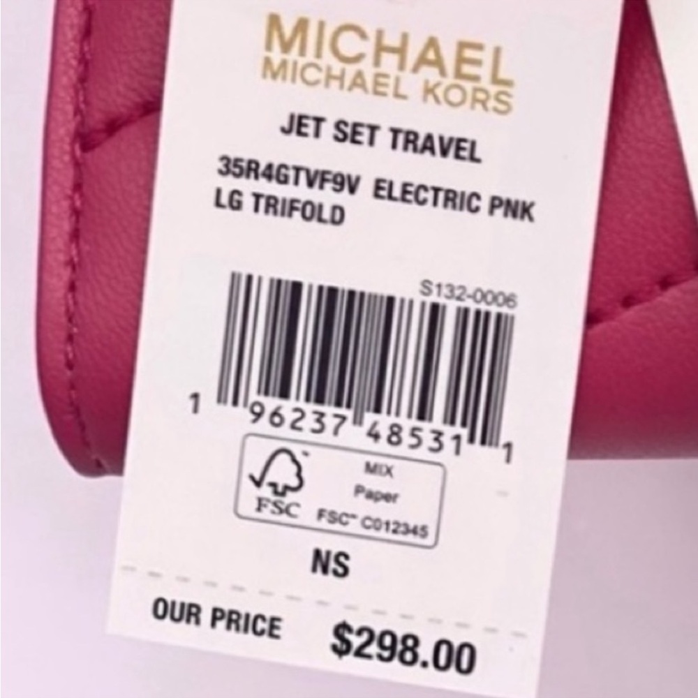 Michael Kors Large Trifold Wallet
Electric Pink - Picture 8 of 8